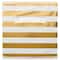 DII® 11" Nonwoven Polyester White & Gold Stripes Storage Cube, 4ct.